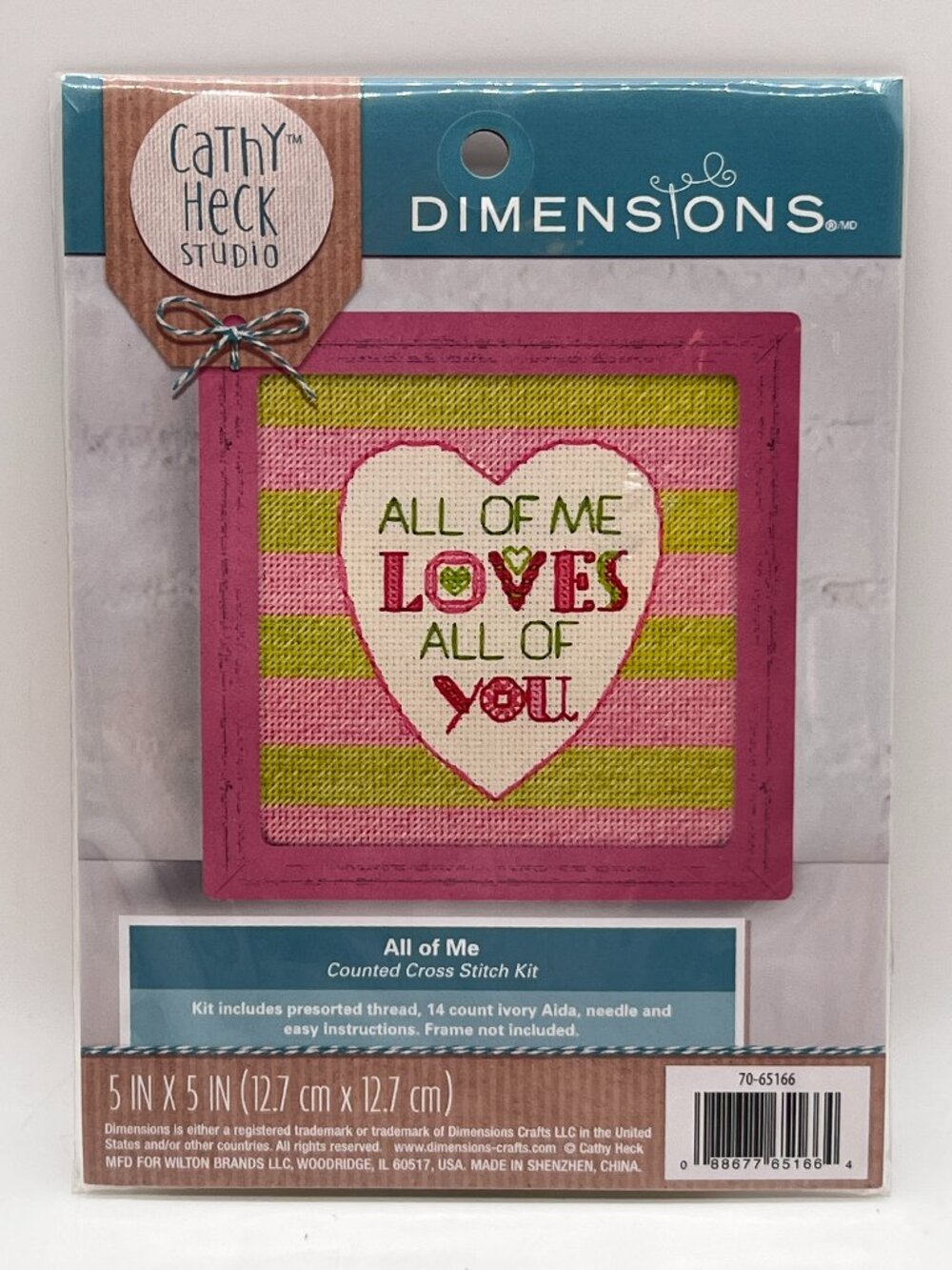 Dimensions Cross Stitch Kit All of Me (Loves All of You) *NEW* 5 x 5 Cathy Heck
